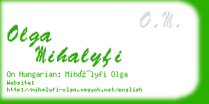 olga mihalyfi business card